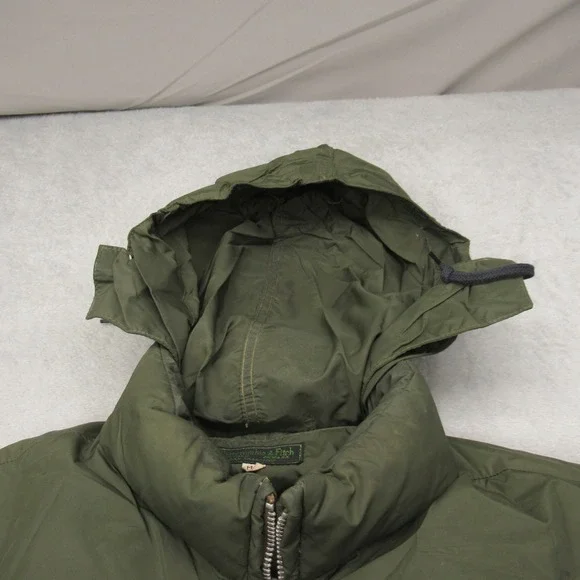 Abercrombie Fitch Down Jacket Men Large‎ Green Water Resist Puff VTG RARE 70 80s